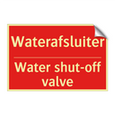 Waterafsluiter - Water shut-off valve
