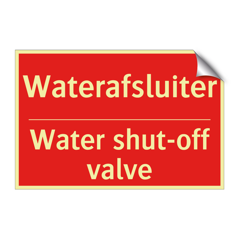 Waterafsluiter - Water shut-off valve
