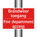 Brandweer toegang - Fire department access