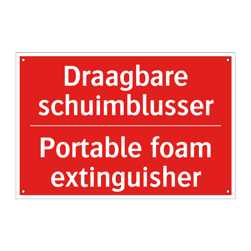 Draagbare schuimblusser - Portable foam extinguisher