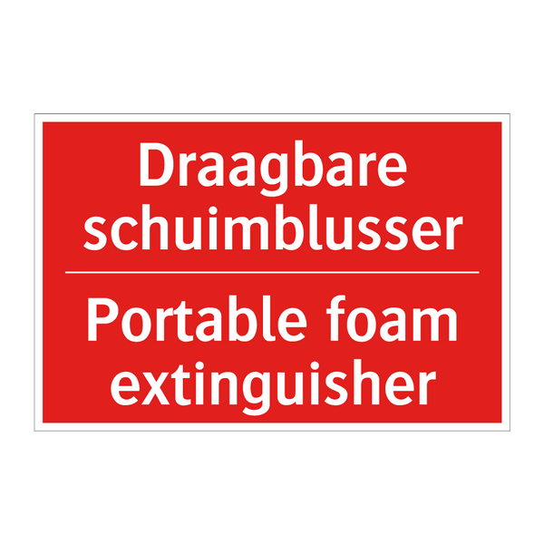 Draagbare schuimblusser - Portable foam extinguisher