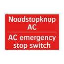 Noodstopknop AC - AC emergency stop switch