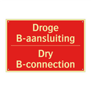 Droge B-aansluiting - Dry B-connection