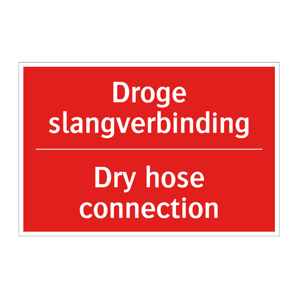 Droge slangverbinding - Dry hose connection