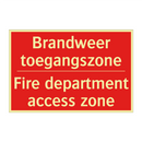 Brandweer toegangszone - Fire department access zone