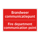 Brandweer communicatiepunt - Fire department communication point