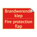 Brandwerende klep - Fire protection flap