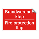 Brandwerende klep - Fire protection flap