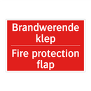 Brandwerende klep - Fire protection flap