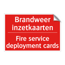 Brandweer inzetkaarten - Fire service deployment cards