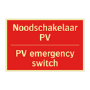 Noodschakelaar PV - PV emergency switch