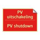 PV uitschakeling - PV shutdown