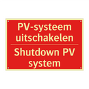 PV-systeem uitschakelen - Shutdown PV system