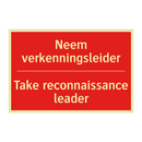 Neem verkenningsleider - Take reconnaissance leader