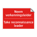 Neem verkenningsleider - Take reconnaissance leader