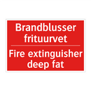 Brandblusser frituurvet - Fire extinguisher deep fat