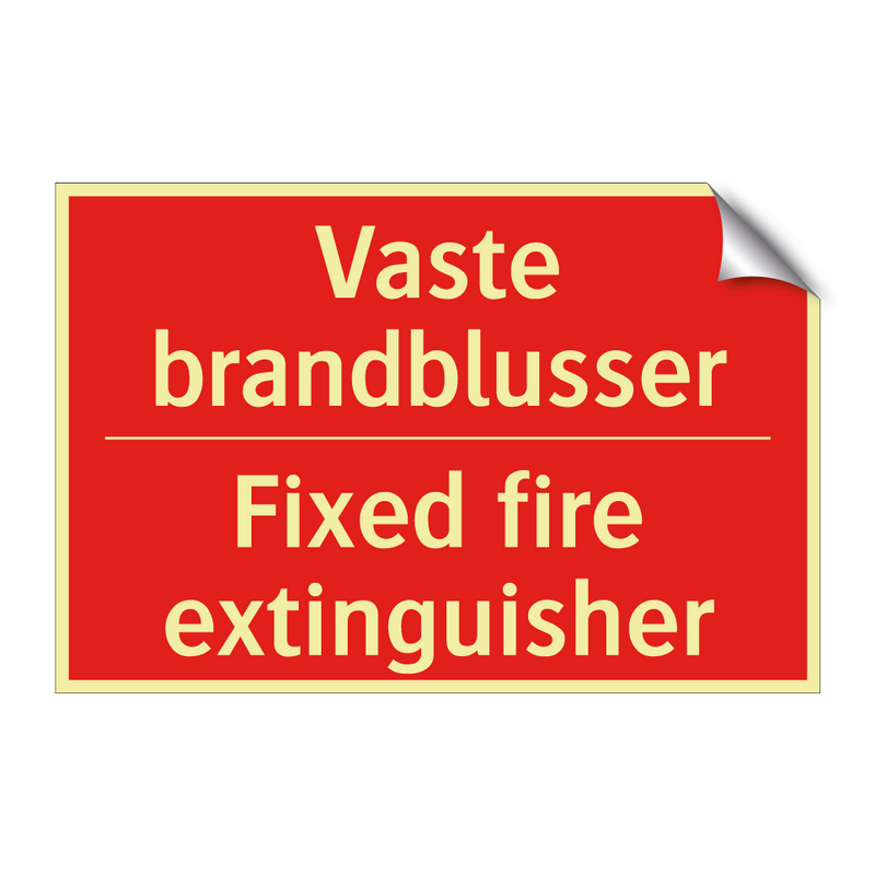 Vaste brandblusser - Fixed fire extinguisher