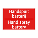 Handspuit batterij - Hand spray battery