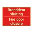 Branddeur sluiting - Fire door closure