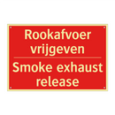Rookafvoer vrijgeven - Smoke exhaust release