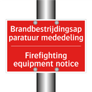 Brandbestrijdingsapparatuur mededeling - Firefighting equipment notice