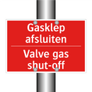 Gasklep afsluiten - Valve gas shut-off