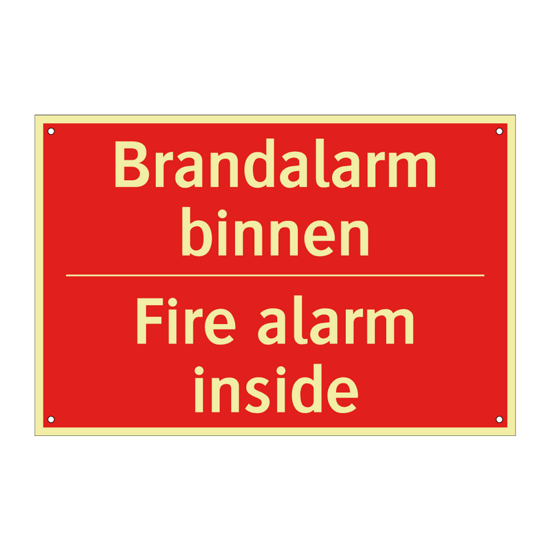 Brandalarm binnen - Fire alarm inside