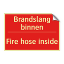 Brandslang binnen - Fire hose inside