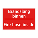 Brandslang binnen - Fire hose inside