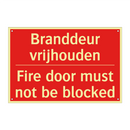 Branddeur vrijhouden - Fire door must not be blocked