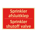Sprinkler afsluitklep - Sprinkler shutoff valve
