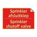 Sprinkler afsluitklep - Sprinkler shutoff valve