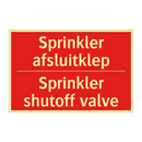 Sprinkler afsluitklep - Sprinkler shutoff valve