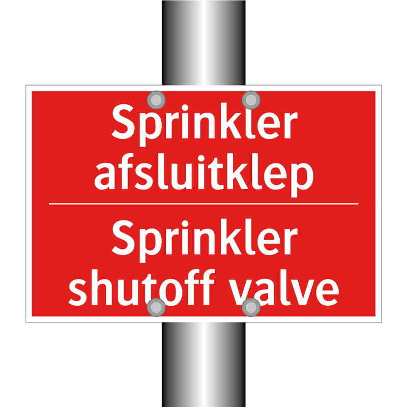 Sprinkler afsluitklep - Sprinkler shutoff valve