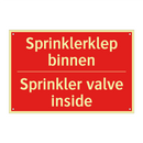 Sprinklerklep binnen - Sprinkler valve inside