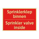 Sprinklerklep binnen - Sprinkler valve inside