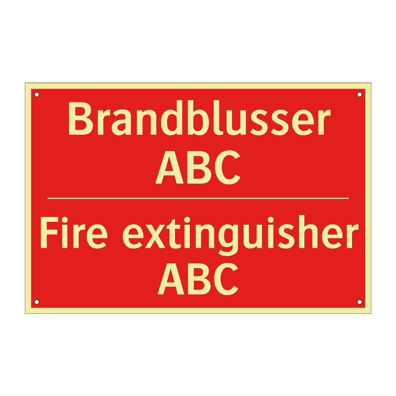 Brandblusser ABC - Fire extinguisher ABC