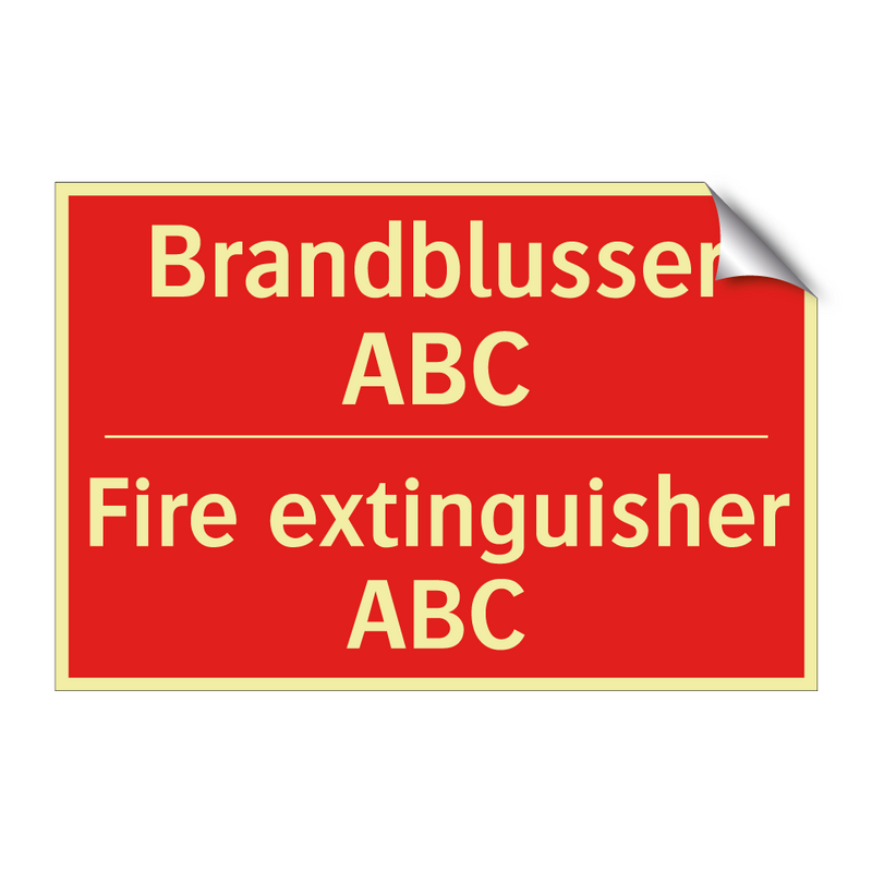Brandblusser ABC - Fire extinguisher ABC