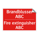 Brandblusser ABC - Fire extinguisher ABC