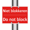 Niet blokkeren - Do not block
