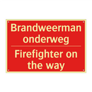 Brandweerman onderweg - Firefighter on the way
