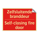 Zelfsluitende branddeur - Self-closing fire door
