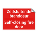 Zelfsluitende branddeur - Self-closing fire door