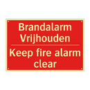 Brandalarm Vrijhouden - Keep fire alarm clear