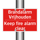 Brandalarm Vrijhouden - Keep fire alarm clear