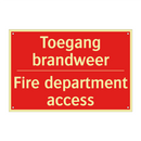 Toegang brandweer - Fire department access