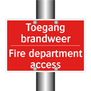 Toegang brandweer - Fire department access