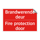 Brandwerende deur - Fire protection door