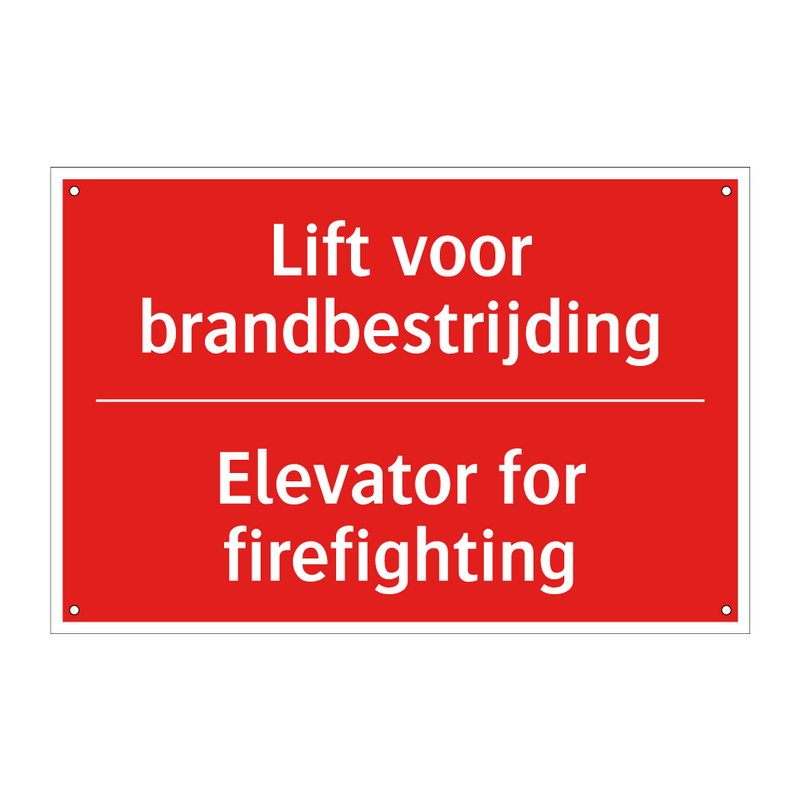 Lift voor brandbestrijding - Elevator for firefighting