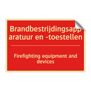 Brandbestrijdingsapparatuur en -toestellen - Firefighting equipment and devices